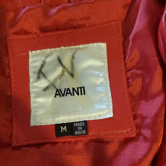 Vintage, blazin' red leather bomber jacket! - Picture 6 of 8